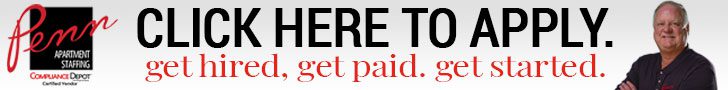 Apply now with Penn Apartment Staffing